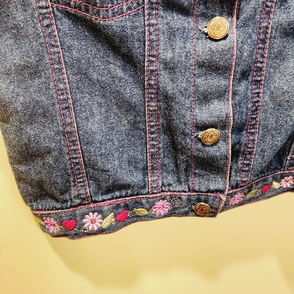MICKEY & Co.  girls denim button Down sleeveless vest size 5 - Picture 5 of 10